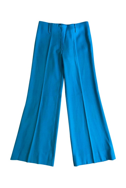 Flare pants with pleats