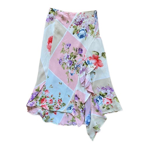 Jupe midi à fleurs
