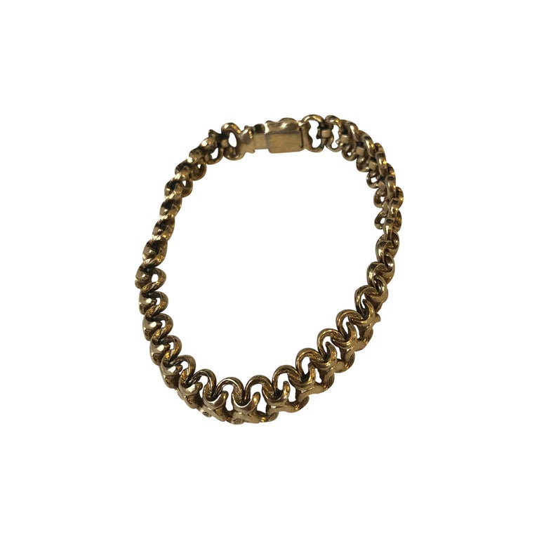Gold metal bracelet