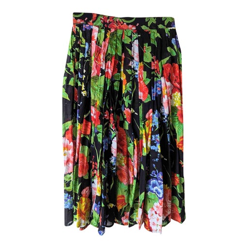 Jupe midi à fleurs