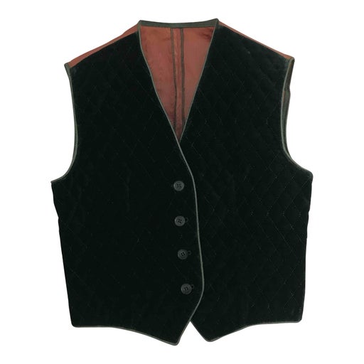 Sleeveless velvet vest