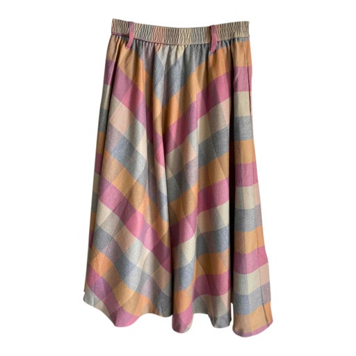 Wool trapeze skirt