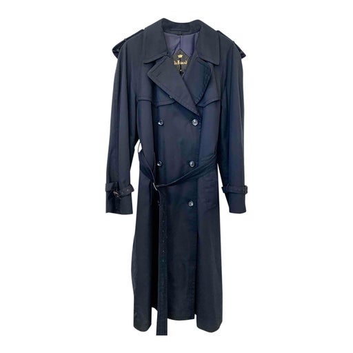 Navy blue trench coat