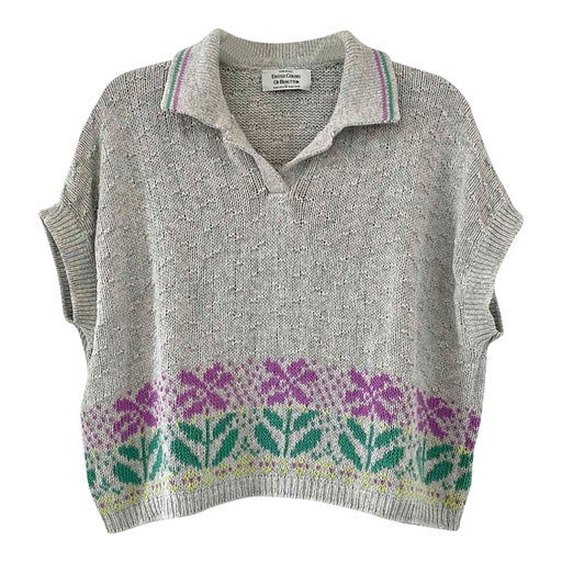 Cropped cotton sweater