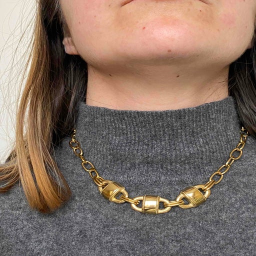 brass necklace
