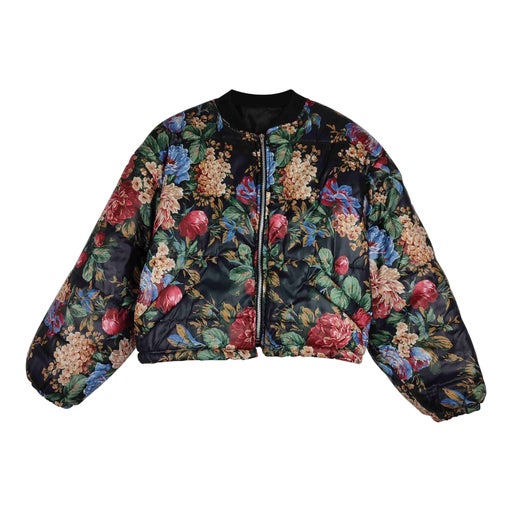 Floral puffer jacket