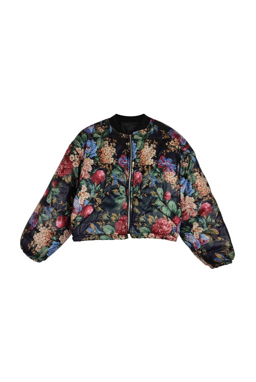 Floral puffer jacket
