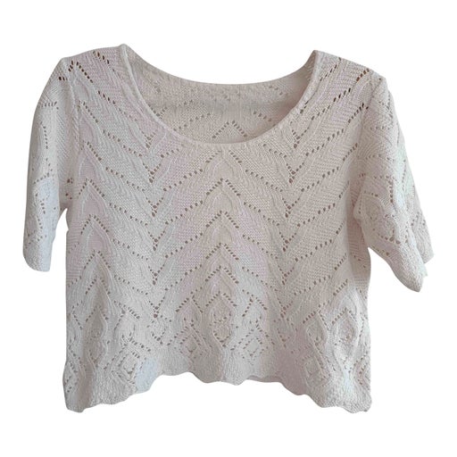 Openwork cotton top