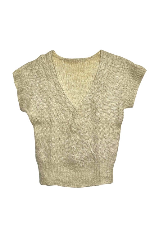 Wool and lurex top