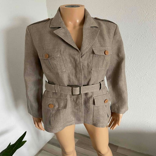 Linen safari jacket