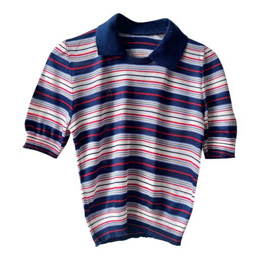 Knit polo shirt