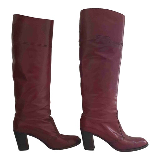Bottes en cuir glacé