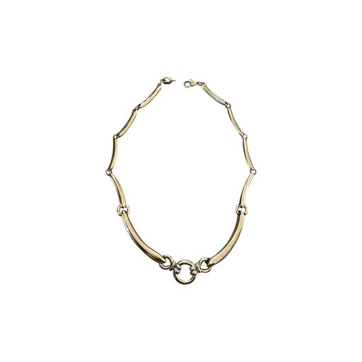Golden metal necklace