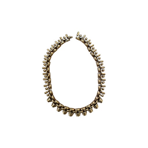 Golden metal necklace