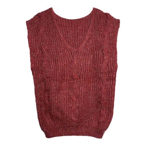 Pull sans manche en laine