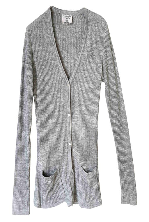 Courrèges ribbed cardigan