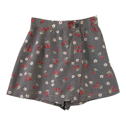 Cherry and gingham short-skirt