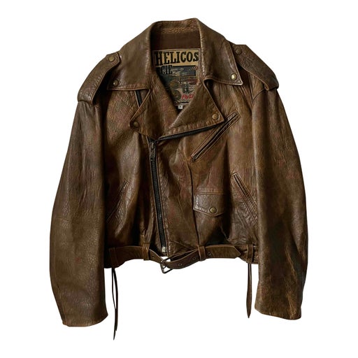Leather biker jacket