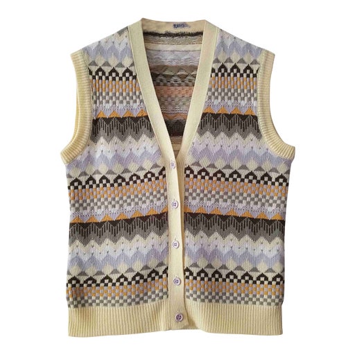 Sleeveless knit cardigan