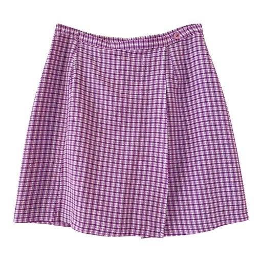 Gingham short-skirt