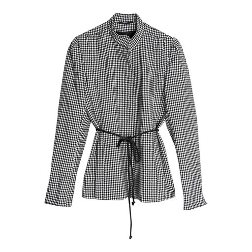 Short gingham jacket