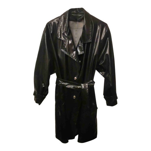 Vinyl trench coat
