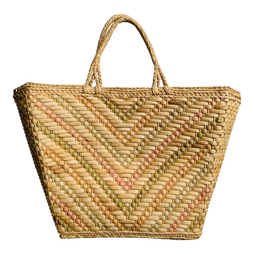 Straw shopping bag