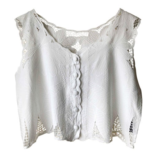 Embroidered crop top