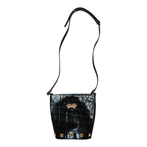 Leather bucket bag