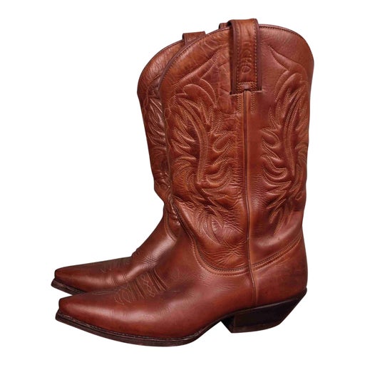 Leather cowboy boots