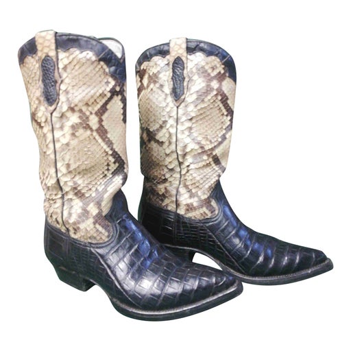 Leather cowboy boots