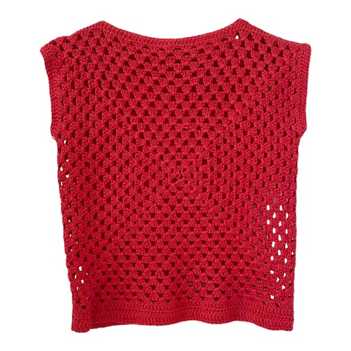 Pull sans manche en coton