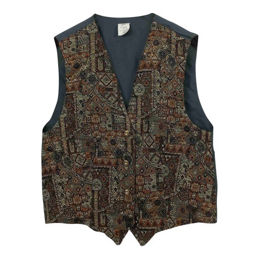 Sleeveless tapestry vest