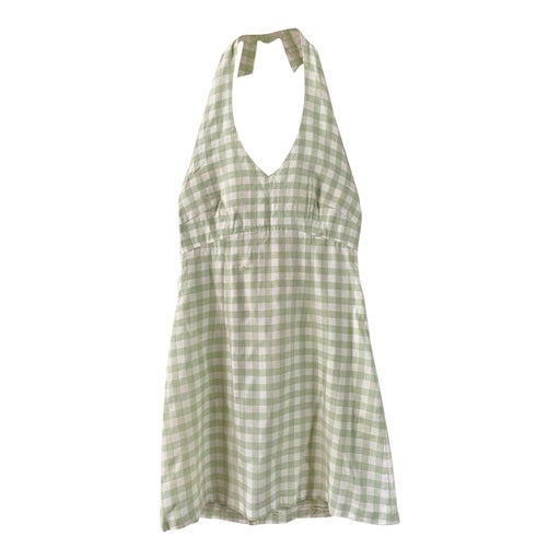 Gingham halter dress