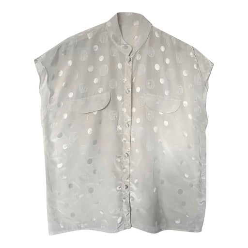 Sleeveless satin blouse