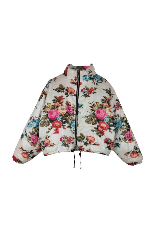 Floral puffer jacket