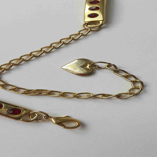 Chain and rhinestone belt