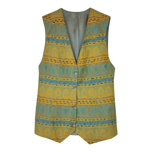 Patterned sleeveless cardigan