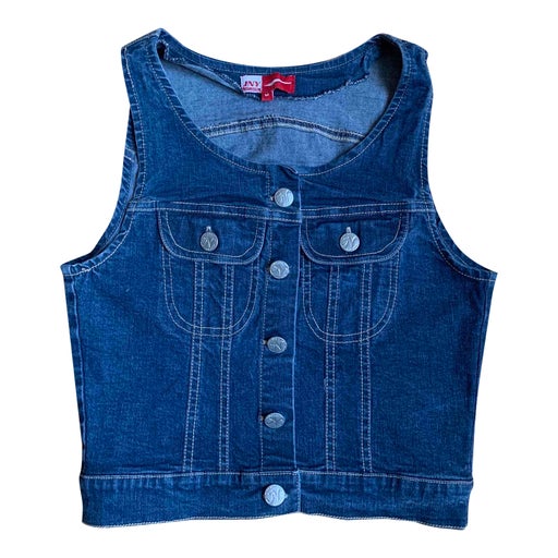 Sleeveless denim vest