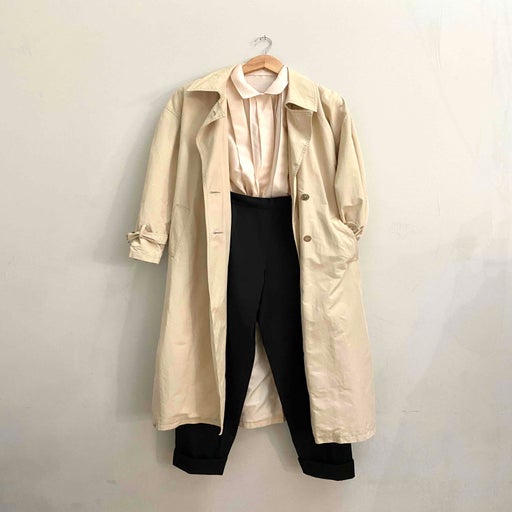 Belted trench coat