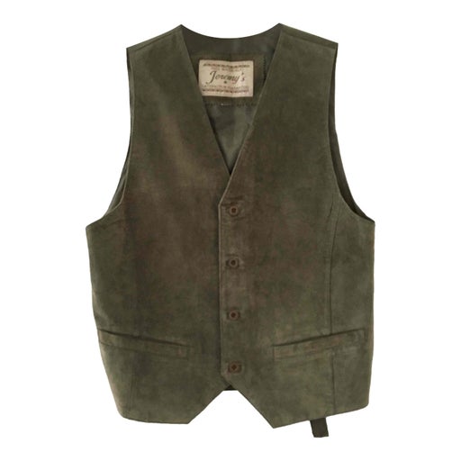 Sleeveless leather vest