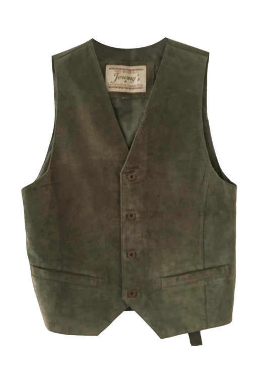 Sleeveless leather vest