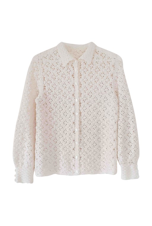 Cardigan laine crochet