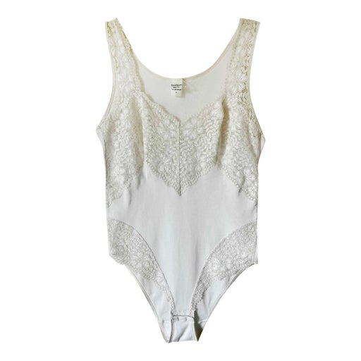 Cotton and lace bodysuit