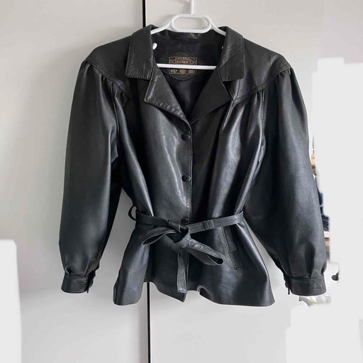 Leather safari jacket