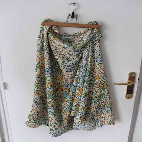 Floral wrap skirt