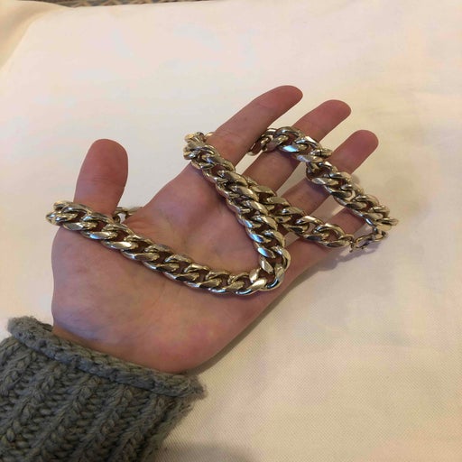 Silver metal necklace
