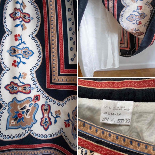 Patterned midi skirt