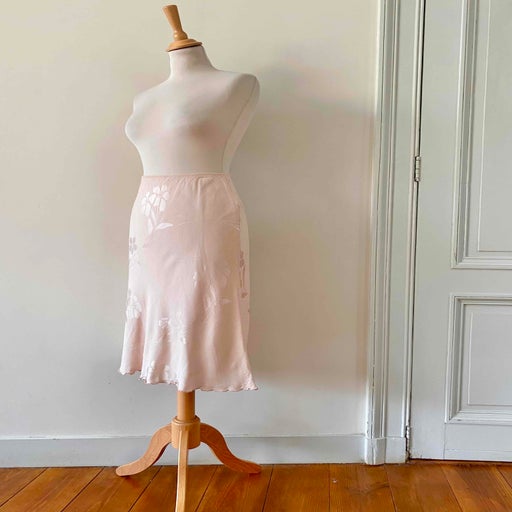 Damask midi skirt