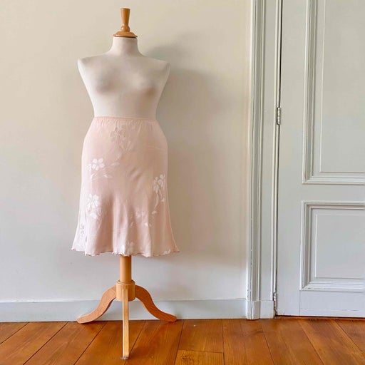 Damask midi skirt